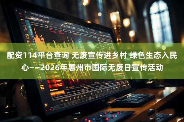 配资114平台查询 无废宣传进乡村 绿色生态入民心——2026年惠州市国际无废日宣传活动